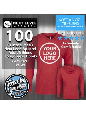 100 - NEXT LEVEL N6021 Next Level Adult Triblend Long-Sleeve Hoodies Special Package
